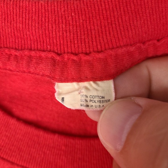 Vintage 1982 Electricians Excuse T-Shirt Mens Medium Red Single Stitch USA Made - Picture 6 of 16